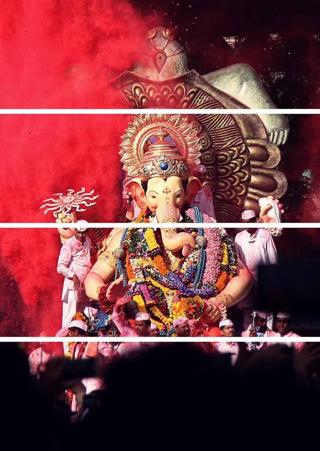 inep-b0bbp9tvlw-side-angle-of-ganesha-tastic-4-part-framed-wall-art-highlighting-mdf-frame-depth.jpg